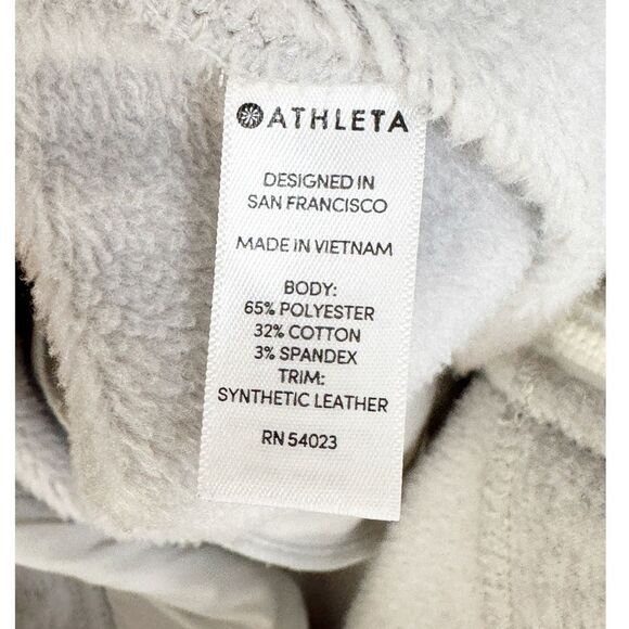 Athleta Cozy Karma Back Zip Fleece Crew Neck Sweatshirt Dress Gray Size XXS - Picture 8 of 11